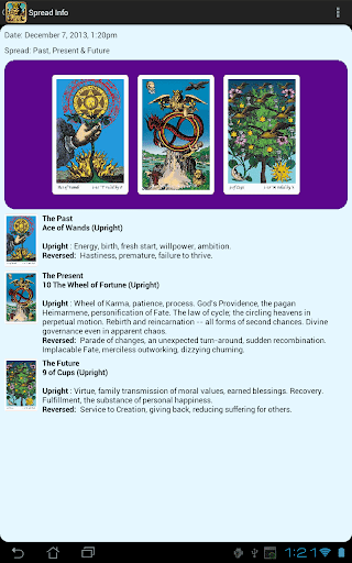 Screenshot of Tarot of the Holy Light
