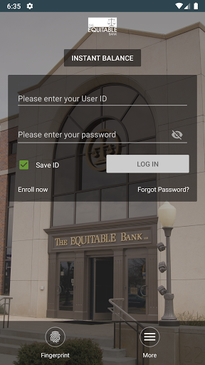The Equitable Bank Mobile Screen 2