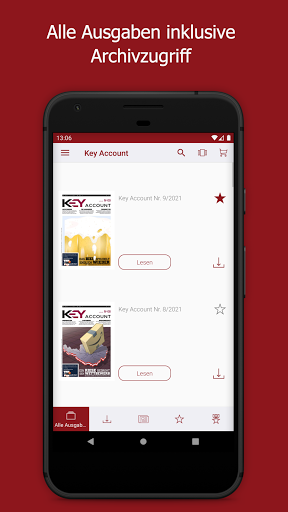 Android application Key Account screenshort