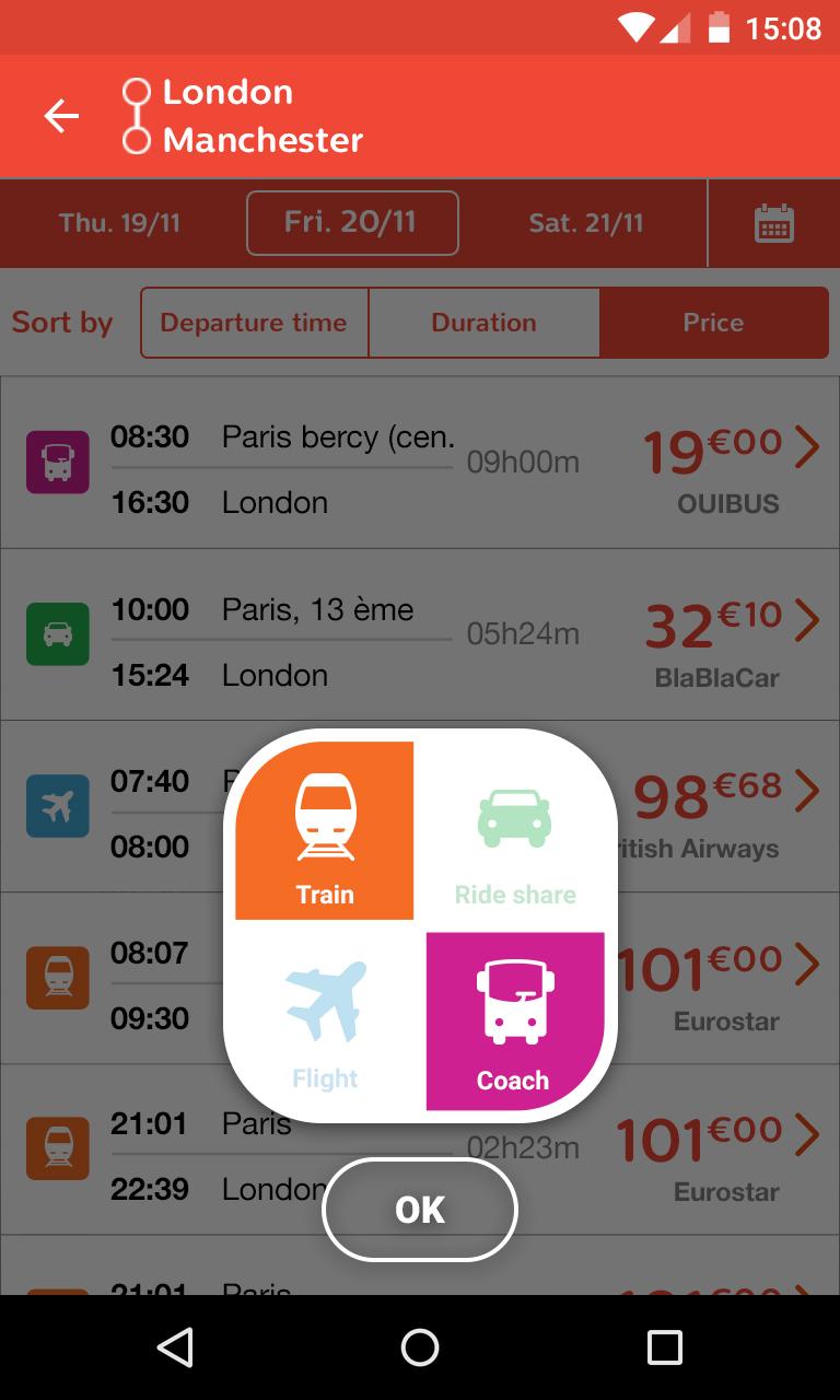 Android application Gopili - Cheap Tickets screenshort