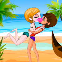 Beach kissing love story