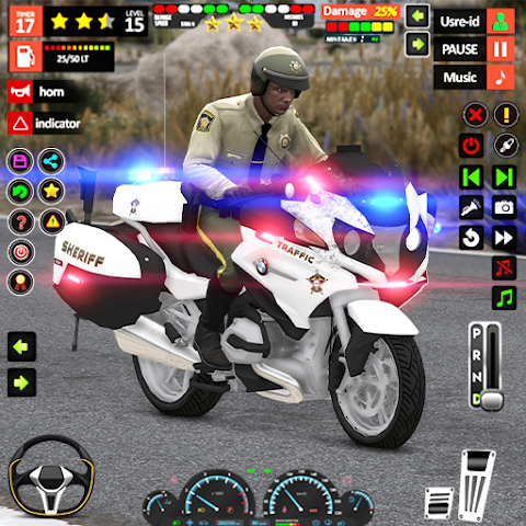 警察ジープ駐車ゲーム3Dのおすすめ画像1