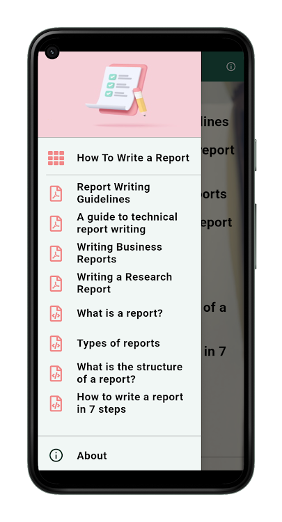 How To Write a Report - 1 - (Android)