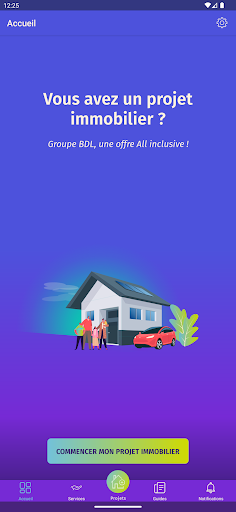 Android application BDL - Espace Projet screenshort