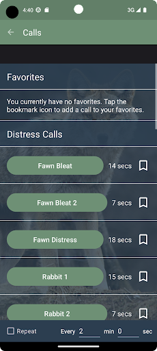 Predator Calls Screen 2