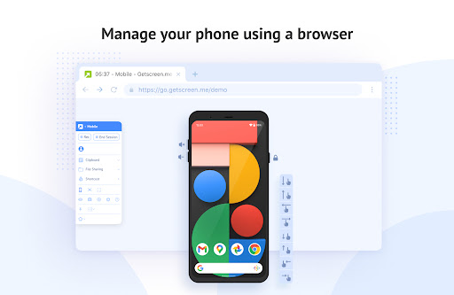 Android application Getscreen.me - Agent screenshort
