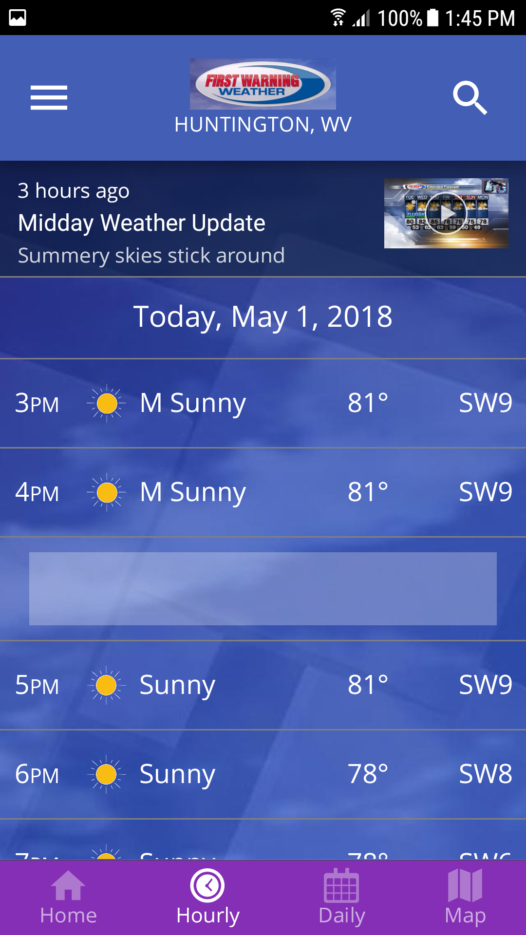 Android application WSAZ First Warning Weather App screenshort