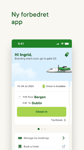 Android application Widerøe screenshort