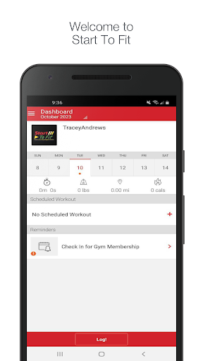 Android application Start to Fit screenshort