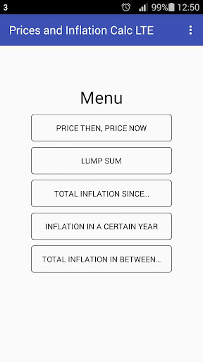 Android application Prices & Inflation Calculator screenshort
