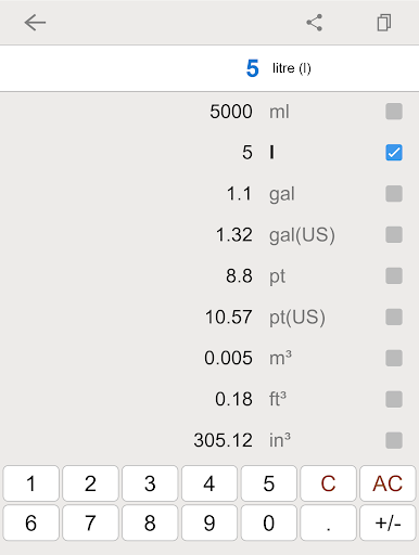 Screenshot of Unit Converter