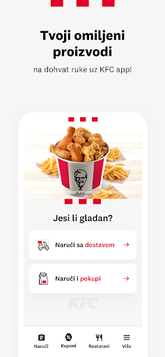 Android application KFC Croatia screenshort