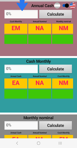 Android application interest rate converter screenshort