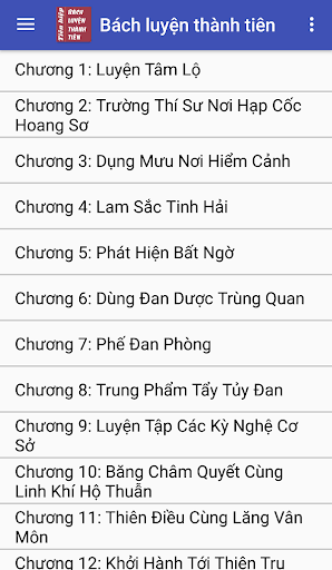 Android application Truyen Bach luyen thanh tien screenshort