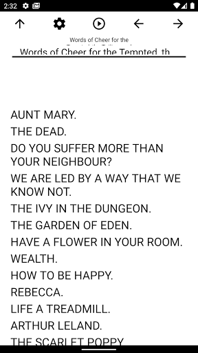 Android application Book, Words of Cheer for the T screenshort