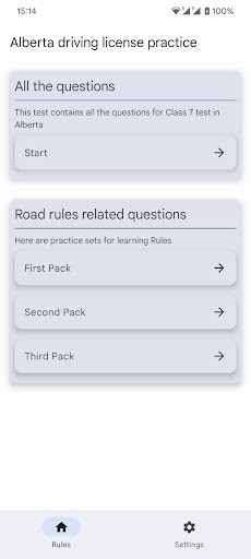 Android application Alberta Driving License screenshort
