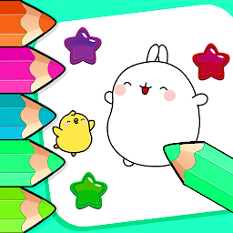 Cute Molang coloring book