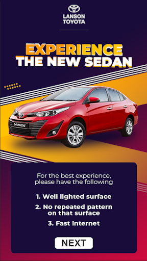 Android application AR Car screenshort