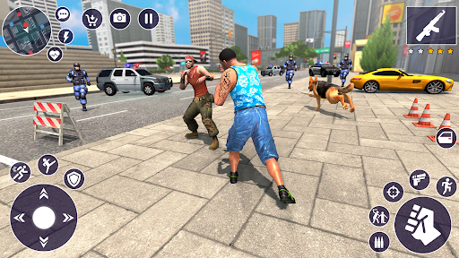Android application City gangster real crime games screenshort