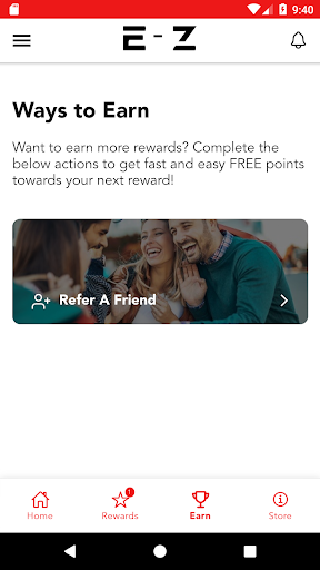 Screenshot of EZ Rewards