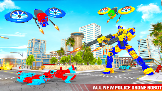 Police Dog Drone Robot Car 193 APK screenshots 12