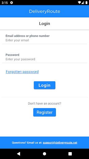 Android application Delivery Route screenshort