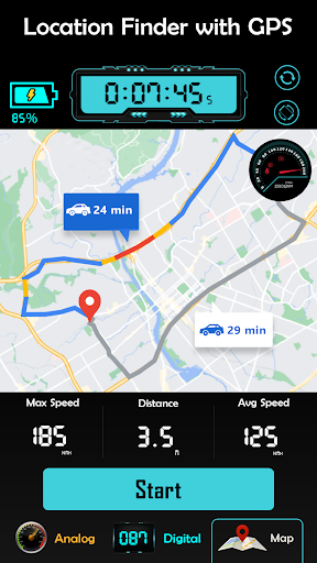 GPS Speedometer HUD Odometer Screen 3