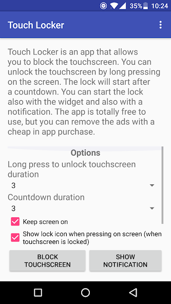 Touch Locker - touch lock app banner