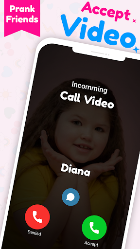 Diana video chat & call prank Screen 3