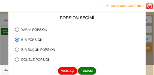 Restoran Uygulaması Screen 3