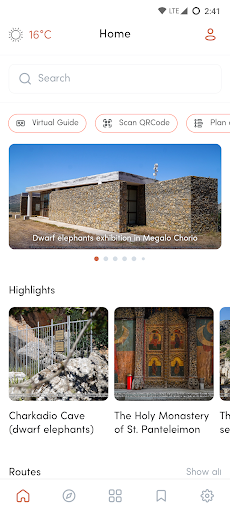 Android application Tilos Guide screenshort
