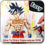 How to draw Easy Supersaiyan Go icon