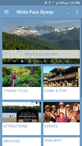 Android application White Pass Scenic Byway screenshort