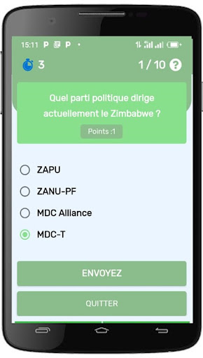 Quiz Zimbabwe Screen 3