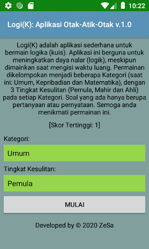 Android application Logi(K): Aplikasi Otak-Atik-Ot screenshort