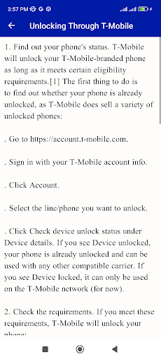 Unlock T-Mobile Guide