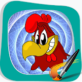 Game Chicken Kids Coloring icon