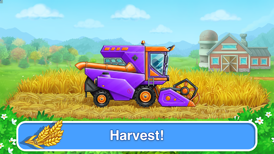 Wheat Harvest: Farm Kids Games