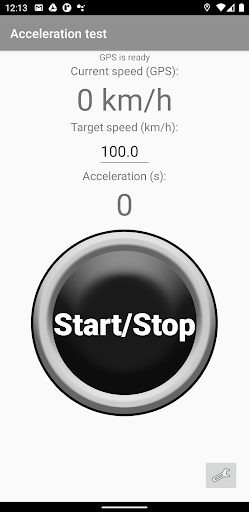 Android application Acceleration test screenshort