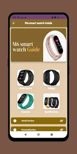 M6 smart watch Guide