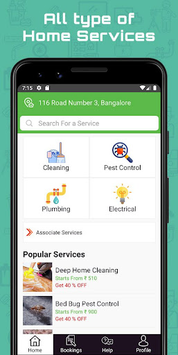 Android application TechSquadTeam - Home Services screenshort