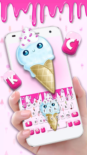 Android application Cute Pinky Food Keyboard Theme screenshort