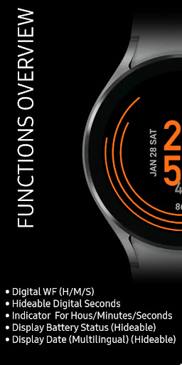 JK_24 Digital Modern WatchFace Screen 2