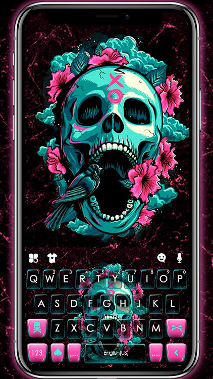 Roses Floral Skull Keyboard Th - 7.3.0_0428 - (Android)