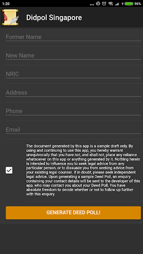 Android application Didpol Singapore screenshort