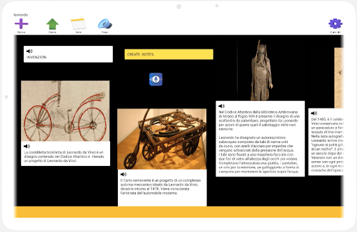 Android application Lettore Timeline. screenshort