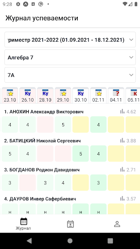 LMS Школа. Классный журнал Screen 2