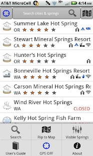 West Coast Hot Springs Guide Screenshot