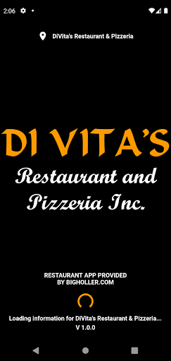 Android application DiVita's Restaurant & Pizzeria screenshort