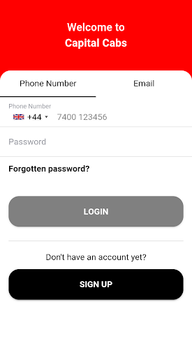 Android application Capital Cabs Cardiff screenshort